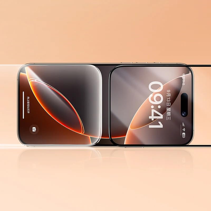 Image of SHILD (1 Pack) Full Transparent Tempered Glass Screen Protector for iPhone 17 Pro Max / iPhone 16 Pro Max | No Black Border | HD Clear | 9H Hardness | Military-Grade Shatterproof | Scratch Resistant | Easy Installation Kit