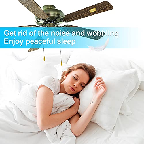 Hfyhwt 12 Pcs Ceiling Fan Blade Balancing Kit, 3 Sets Fan Balance Kit Including 3 Pcs Resilient Fan Balance Clips And 9 Pcs Metal Self-Adhesive 3G Weight, Practical Ceiling Fan Balancing Kit #TOP1