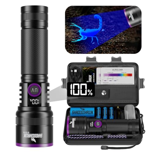 Shadowhawk 365nm UV Taschenlampe, 30W Schwarzlicht 4-Kern Mit Filterlinse – Ansicht 1