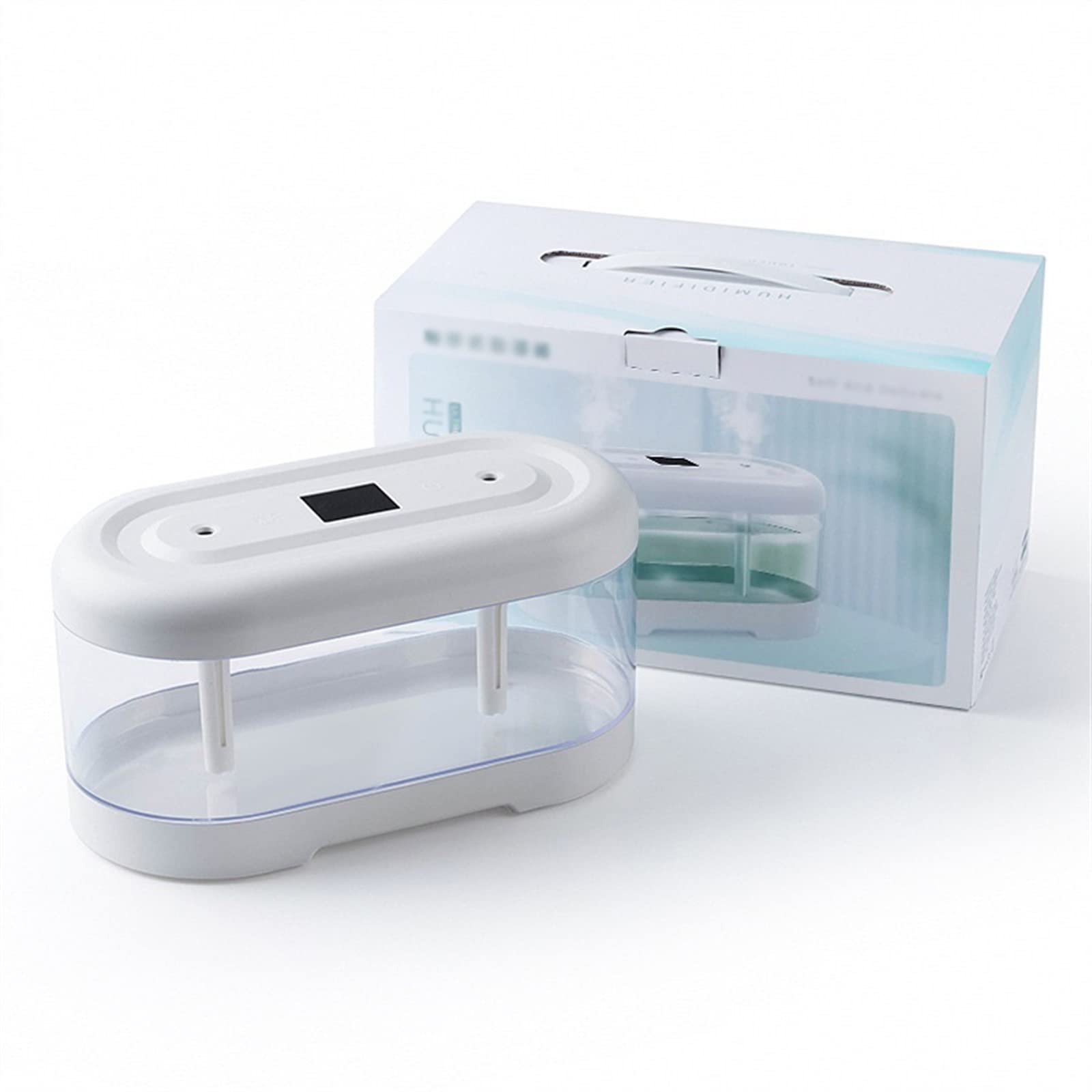 Nawilżacz Ultradźwiękowy nawilżacz powietrza 2L Kolorowe światło nocne Duża objętość Aromaterapeutyczny Bezprzewodowy do użytku domowego(White usb)