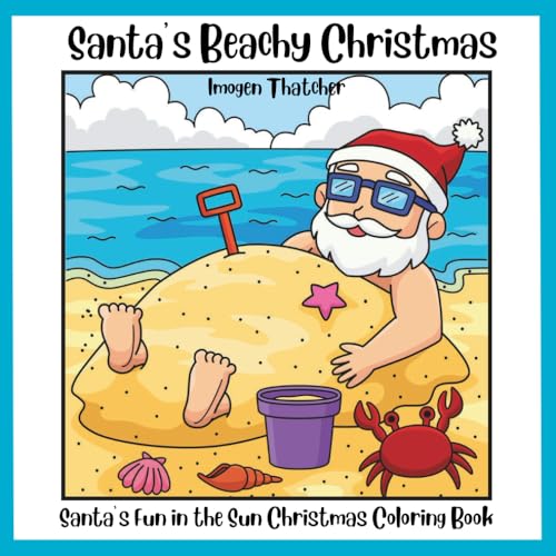 Santa's Beachy Christmas: Bold and Easy Christmas Coloring Book for kids, teens, and adults. (Holiday Coloring 3-Book Set) image 2