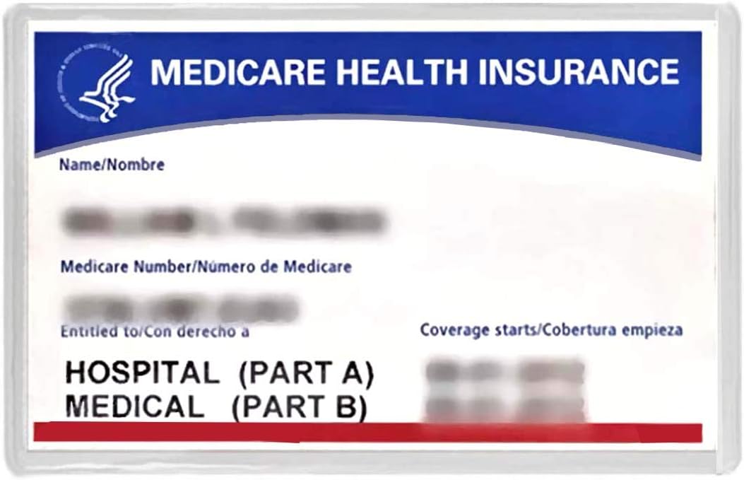 New Medicare Card Holder Protector Sleeve Clear 6mil (5)