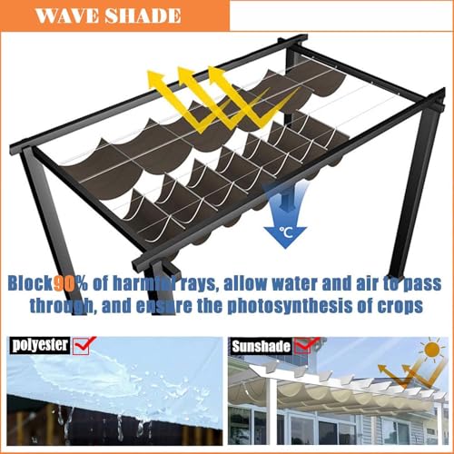 Auvent rétractable sur mesure brise-vue indéchirable avec œillets - 5