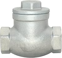 Vista 2 de 1/2" Válvula de retención de giro de acero inoxidable SS316, rosca hembra NPT x hembra, WOG 200 PSI PN16 CF8M