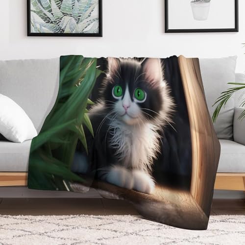 Couverture animal chat grand format pour des soirées cocooning sur le canapé - 3