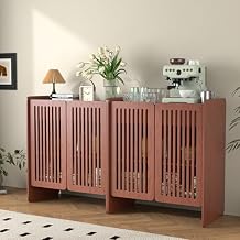 Buffet Cabinet with Storage with 2 Doors, Sideboard Coffee Bar Cabinet for Kitchen with Adjustable Shelf, Dining Room,Living Room2, Walnut, 27.6w