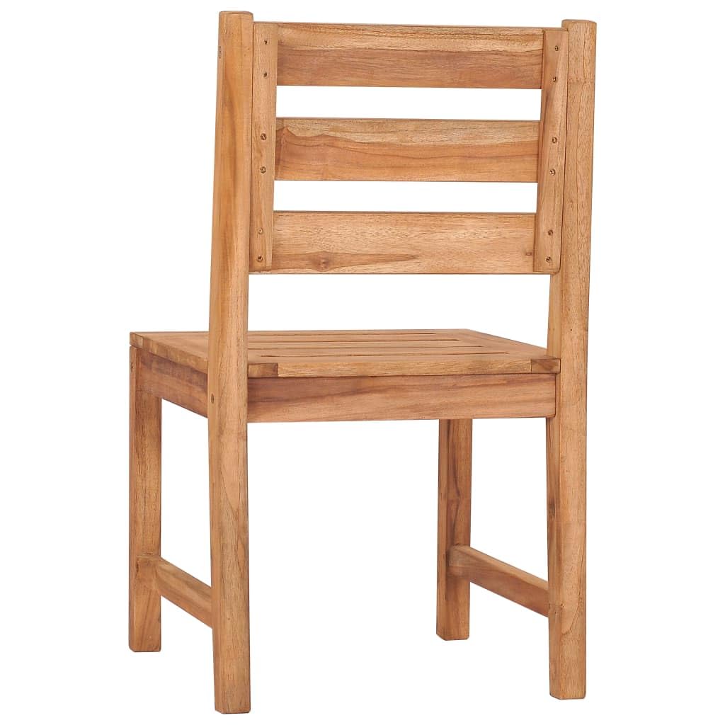 Set di 6 sedie da giardino in legno di teak, mobili da esterno durevoli, resistenti alle intemperie, design elegante per patio, terrazza e cortile, perfette per rilassarsi e divertirsi