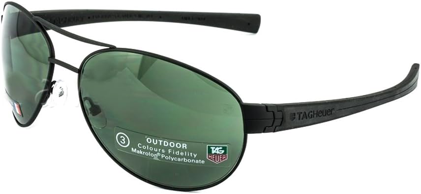 Tag Heuer Lrs 0253 Sunglasses 301 Black/Black/Outdoor Green New