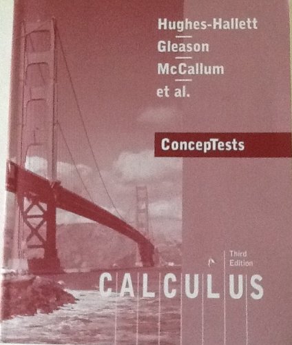 Hughes-Hallett Calculus Update, ConcepTests 0471448737 Book Cover