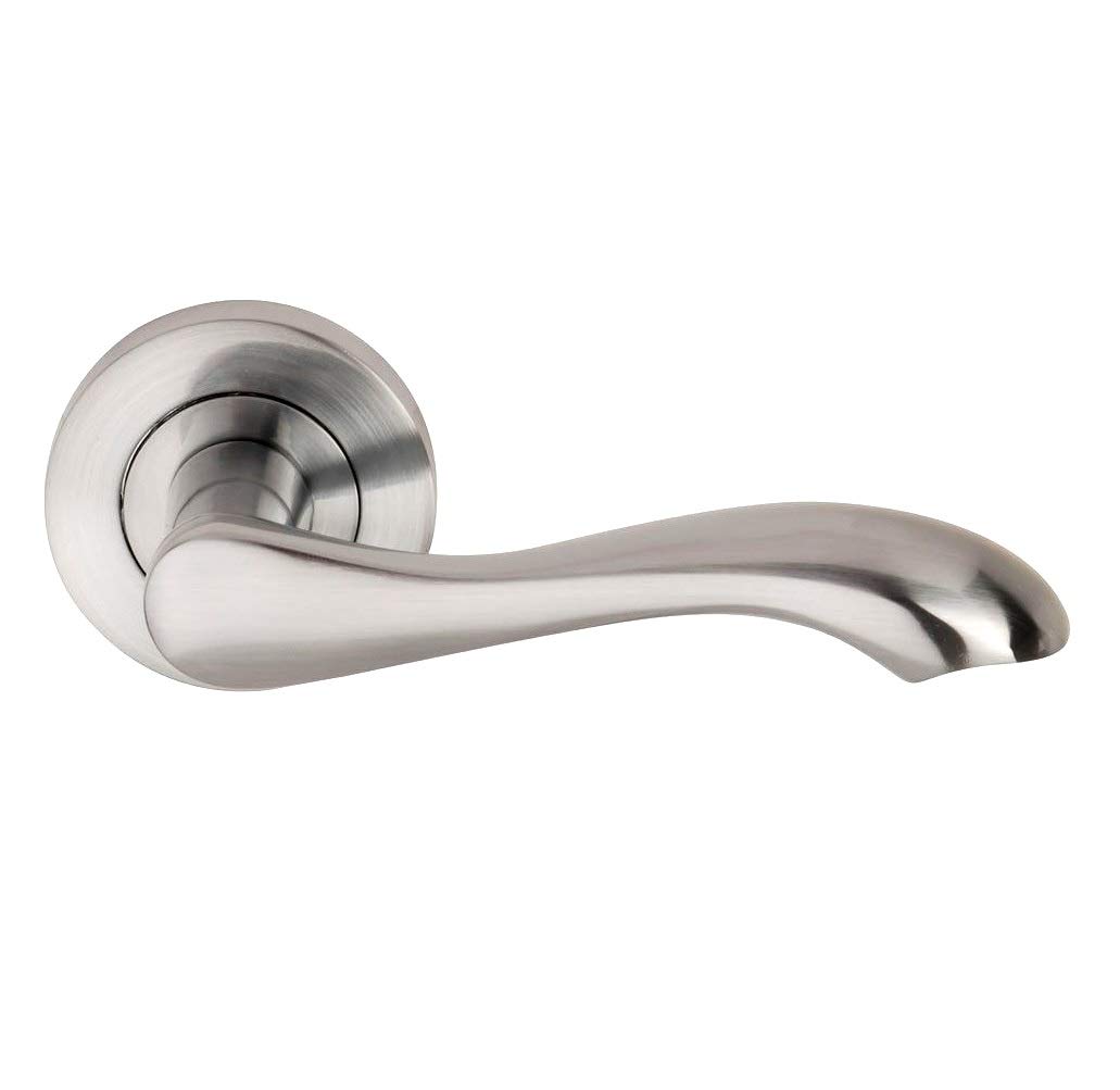 Euroart Chrome,Rose Venus Internal Lever On Rose Door Handle In Satin Chrome Polish (New Range)