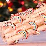 FLAVCHARM Fairy String Lights 10FT 30LEDs Rainbow Theme Battery or USB Operated with Remote Summer Boho Pink Hanging Lights for Patio Garden Home Party Wedding Classroom Girl Room Decorations