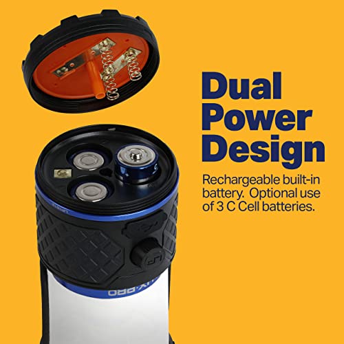 Luxpro Rechargeable Dual-Power 940 Lumen Led Lantern With Diffused Lens For Up To 155 Hours Of Use - Camping Lantern With Built-In Power Bank - Dimmable Led Light With Ipx4 Water-Resistant Rating #TOP2