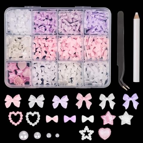 500pcs Multicolour 3D Nail Charms Set Cover