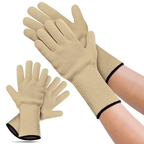 Heat resistant oven gloves with fingers Eyes