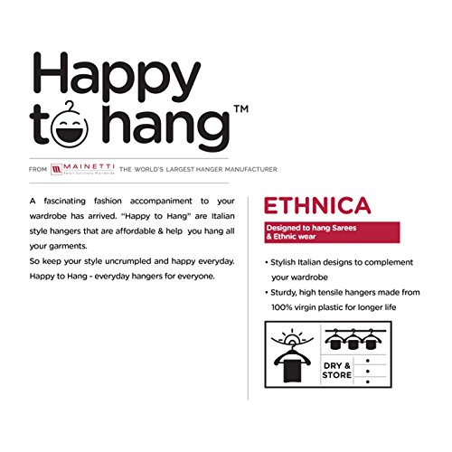 Image of Happy To Hang Ethnica Polypropylene Hanger (Yellow and Red), Pack of 6