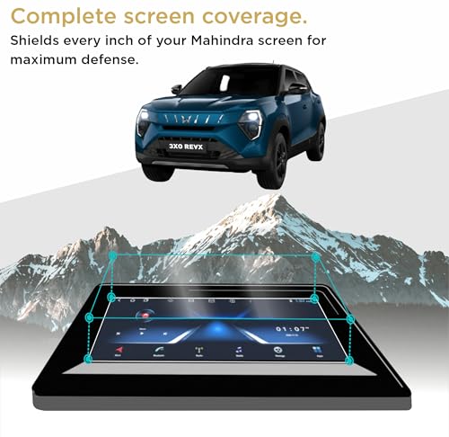 Image of Spartan Shield Screen Protector for MAHINDRA XUV 3XO REV-X M /M(O) Infotainment || Scratch Proof | Water Resistant | Bubble-Free Installation | New XUV3XO REVX 2025 Car Stereo Display Accessories [Not Tempered Glass]