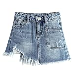 CHUMHEY Girls Fashion Skirt, Blue, 6-7 Years