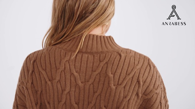 アパルトモン BACK LONGタートルネックKNIT ブラウン L'Appartement（アパルトモン）の「タートルネック WIDE KNIT
