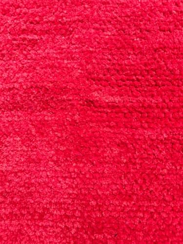 Image of Pooja Pure Cotton Hand Knitted Reversible Aasan Mat (Red, 19 inchx19 inch | 48x48cm)