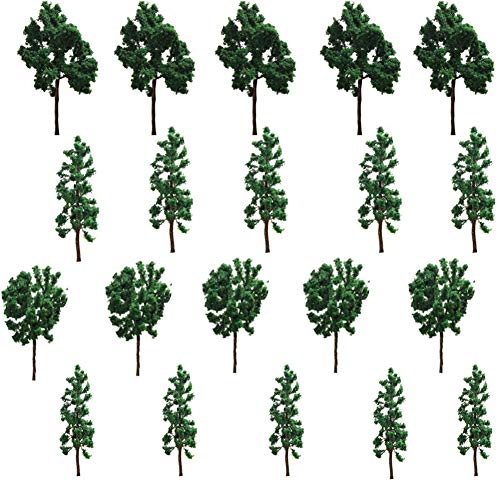 Evemodel 20Pz Modello Alberi 8-12CM Decorazione per Modellini di Treni in Treno Architettura Paesaggio Alberi Scala 1:25-1:300