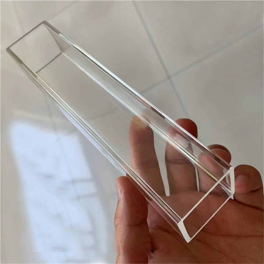 Tube carré en acrylique transparent 1 pièce, conduit creux Transparent en PMMA for projets personnalisés(240MMX60X60X3MM)
