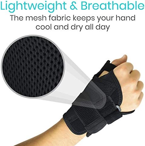 Vive Arthritis Thumb Splint - Thumb Spica Support Brace for Pain, Sprains, Strains, Arthritis, Carpal Tunnel & Trigger Thumb Immobilizer - Wrist Strap - Left or Right Hand