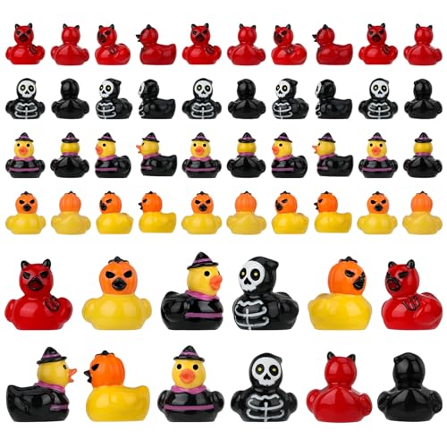 GGSTDDUP 40 Pcs Halloween Mini Resin Ducks, Tiny Halloween Ducks - image 1