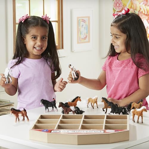 Melissa & Doug Pasture Pals - 12 Collectible Horses with Wooden Barn-Shaped Crate - image 5