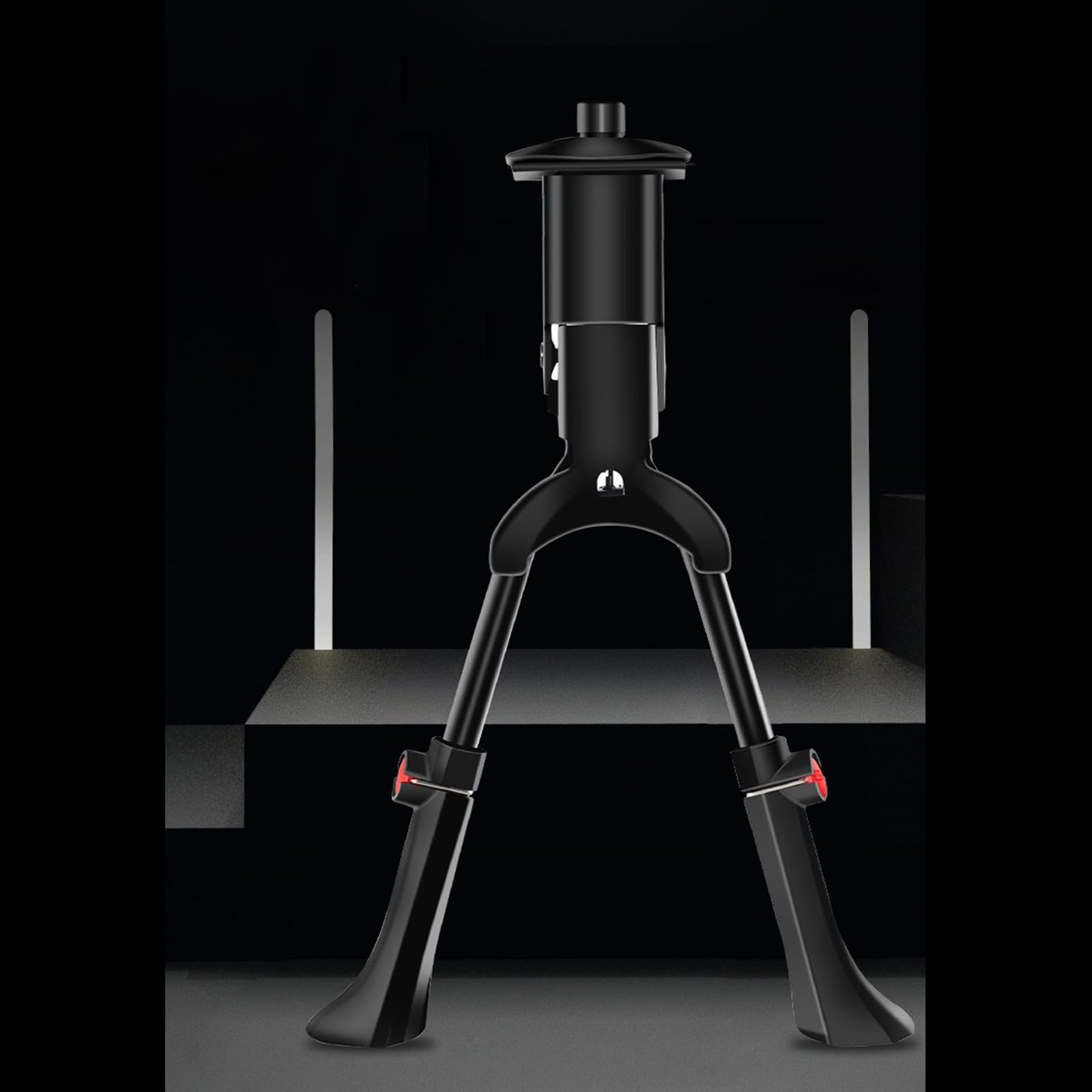 Cavalletto bipiede Cavalletto Doppio Supporto Cavalletto per Gamba per Mountain Bike per Supporto per Montaggio Centrale Bici da 24-29 Pollici