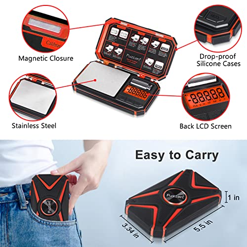 Fuzion Tu-X Digital Pocket Scale, 200G/0.01G Digital Gram Scale With 6 Units For Personal Hobbies, Small Food Scale, Jewelry Scale, Powder Scale #TOP4