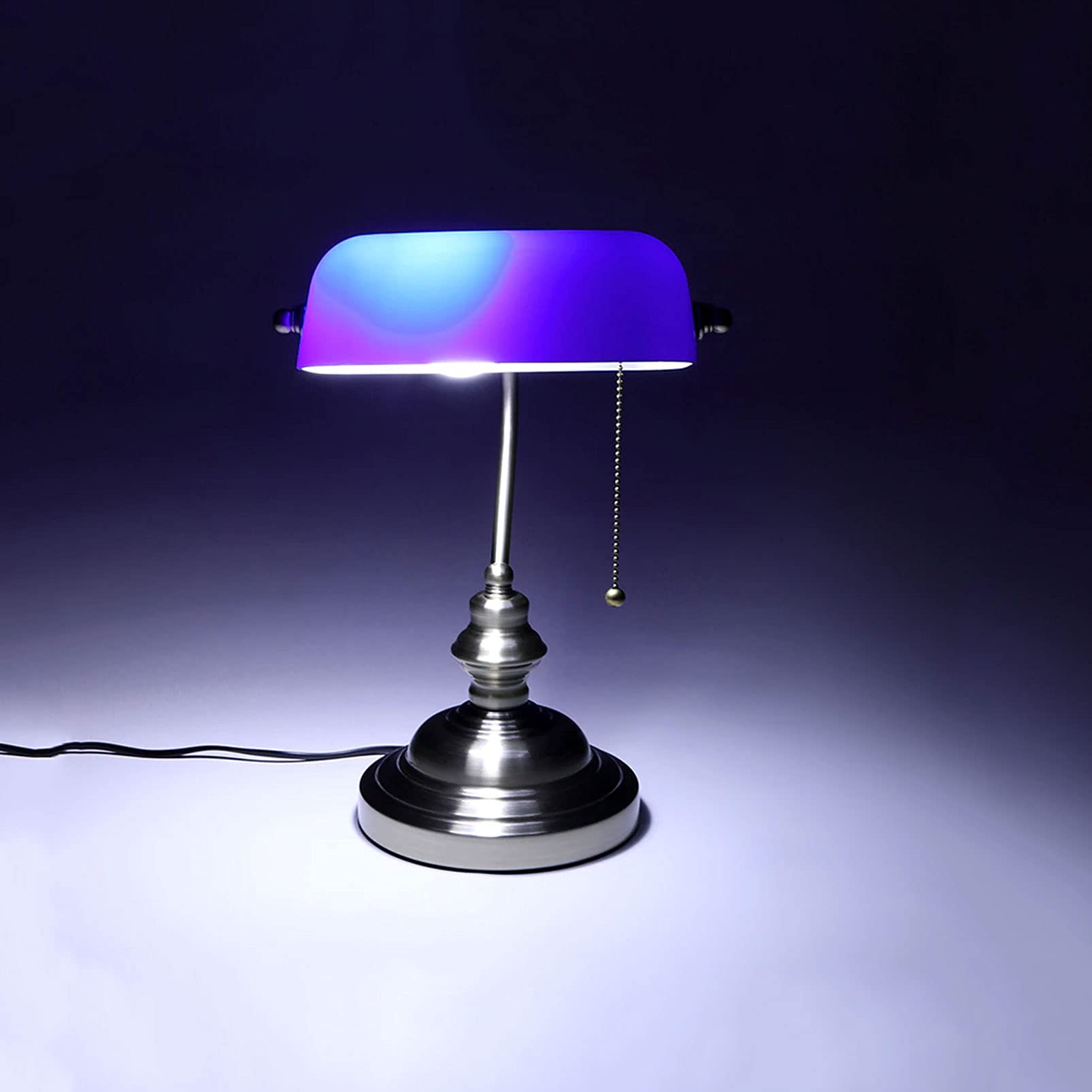 Vintage notarislamp - bankierslamp - Messing en glas - Catawiki