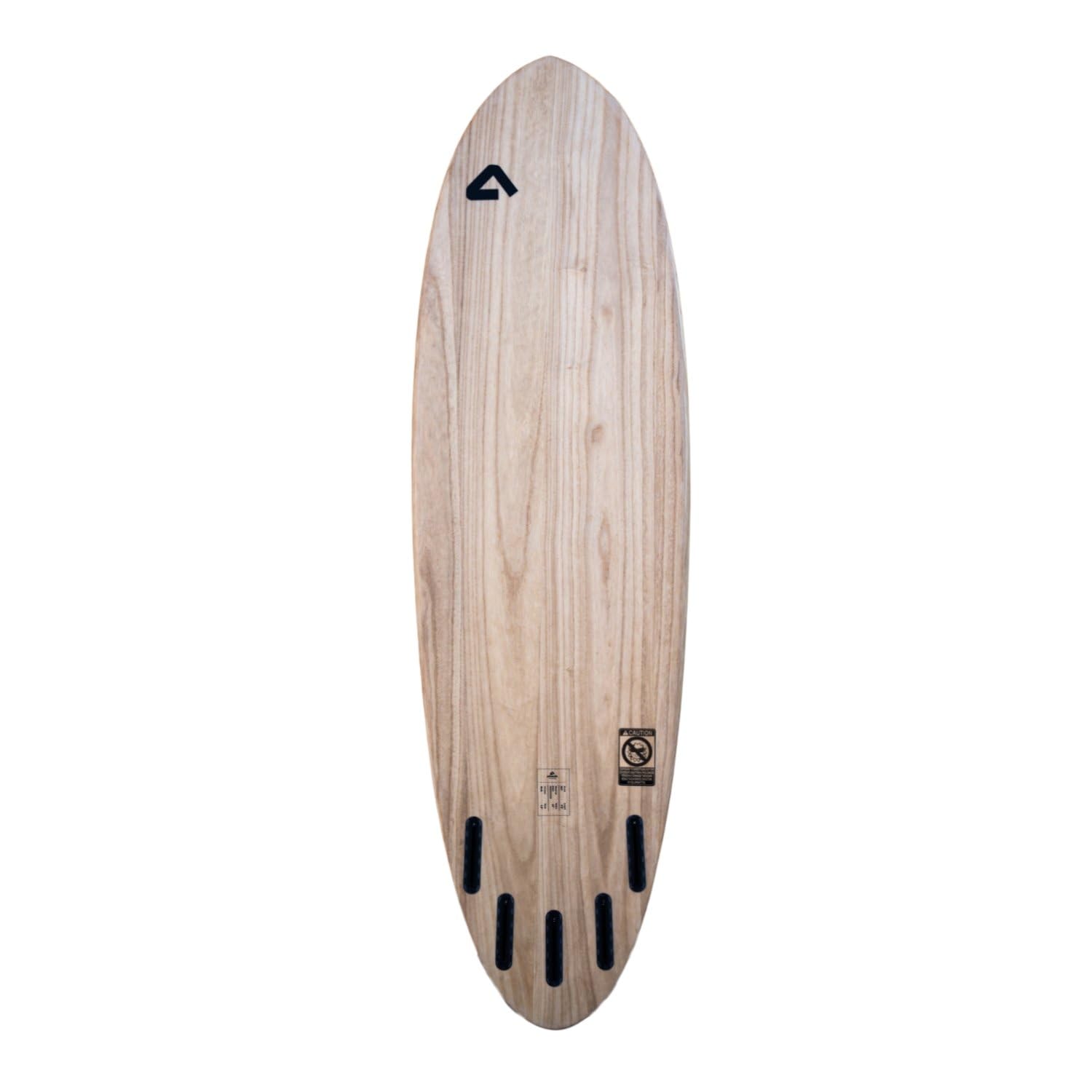 Atlantic Boards | Tabla de Surf | Ray | 6'3" x 21" x 2.5" - 36.6L | Resina Epoxi & Madera Natural | Sistema Future Fins: 5 Quillas