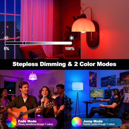 Ampoule LED E27 RGB à piles 2600mAh rechargeable avec télécommande | Lot de 2 - 3