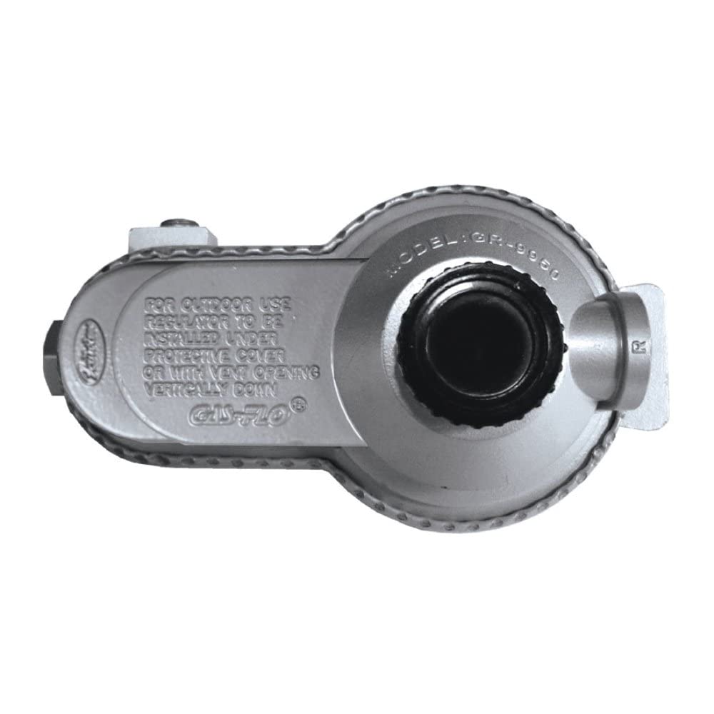 Gas-FLO GR-9950P 2-Stage Low Pressure Gas Regulator with Retail Hanger Box, 1/4 x 3/8 in Pipe, Zinc, Import