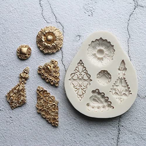 Anyana Diamond Baking Molds Mini Jewel Brooch Silicone Fondant Molds Cabochon Cake Decorating Tools Gumpaste Gem Cupcake Topper Decorations Party Resin Clay Chocolate Candy Mold Non Stick Easy To Use #TOP1