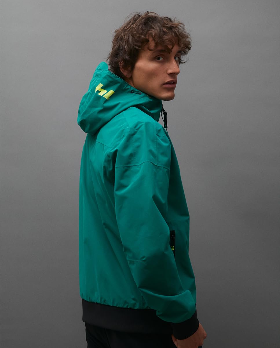 Kimoa - Cortavientos ASTON MARTIN F1 Fernando Alonso - Chaqueta Cortavientos Hombre, Cortaviento Impermeable - Tejido Reciclado - Ligero