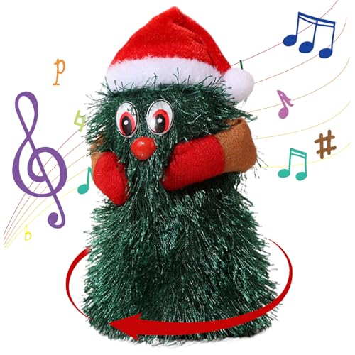 Árbol de Navidad de plástico giratorio, ideal para decorar mesas y cuartos infantiles 6