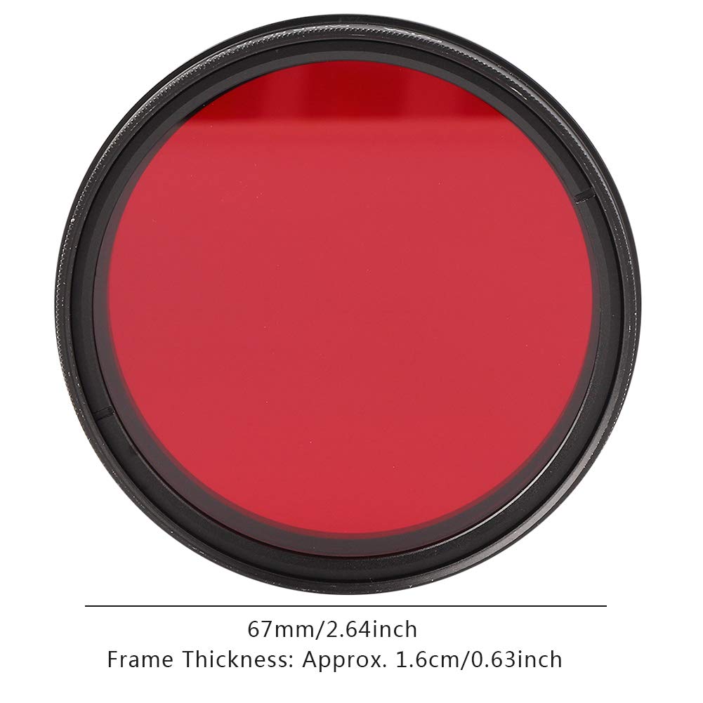 Filtr IR, Stop Aluminium i Szklany Filtr w Podczerwieni Czerwony Filtr z wysoką wydajnością dla Fotografii IR (67 mm)