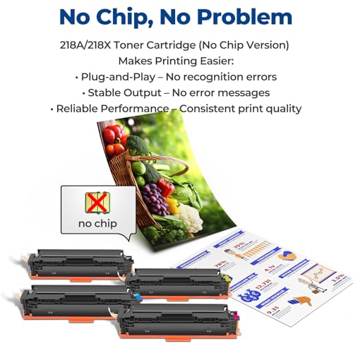 Image of 218A Toner Cartridges 2 Pack Black Laser Jet Pro MFP 3301fdw 3301sdw 3201dw Replacement for HP 218A 218X 218 Toner Cartridge HP218A for Color Laser-Jet Pro 3201dw MFP 3301fdw 3301sdw 3301cdw