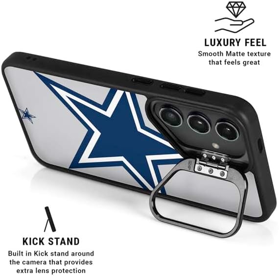 Skinit Kickstand Phone Case Compatible with Galaxy S24 Ultra - Officially Licensed NFL Dallas Cowboys Large Logo Design