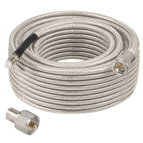 Cable coaxial CB para radioaficionados y navegación marina con conectores PL-259