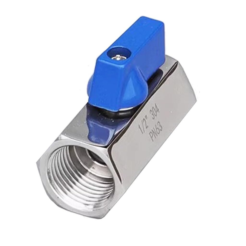 OAMSCEYKW ball valve 1PCS Stainless Steel Mini Ball Valve 1/8" 1/4" 3/8" 1/2" 3/4" 1" Female Male Thread SS304 Ball Valve For Brewer Hardware(Female to Female 3/4)