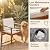 Devoko Patio Furniture 4 Piece Acacia Wood Outdoor Conversation Sofa Set with Table & Cushions Porch Chairs for Garden, Deck, Backyard, Natural