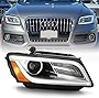 ACANII - For [HID/Xenon-Non AFS Model] 2013-2017 Audi Q5 SQ5 LED DRL Tube Projector Headlight Headlamp RH Passenger Side