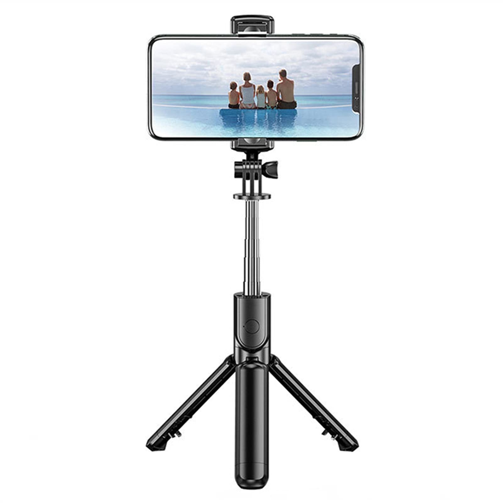 SCRUBY 3 in 1 Bluetooth Selfie Stick Pieghevole Palmare Monopiede Otturatore Remoto Estensibile
