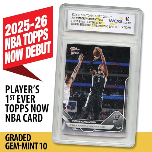 2025-26 NBA Topps Now Debut Victor WEMBANYAMA 1st Player Issue NBA Topps Now Card #19 San Antonio...