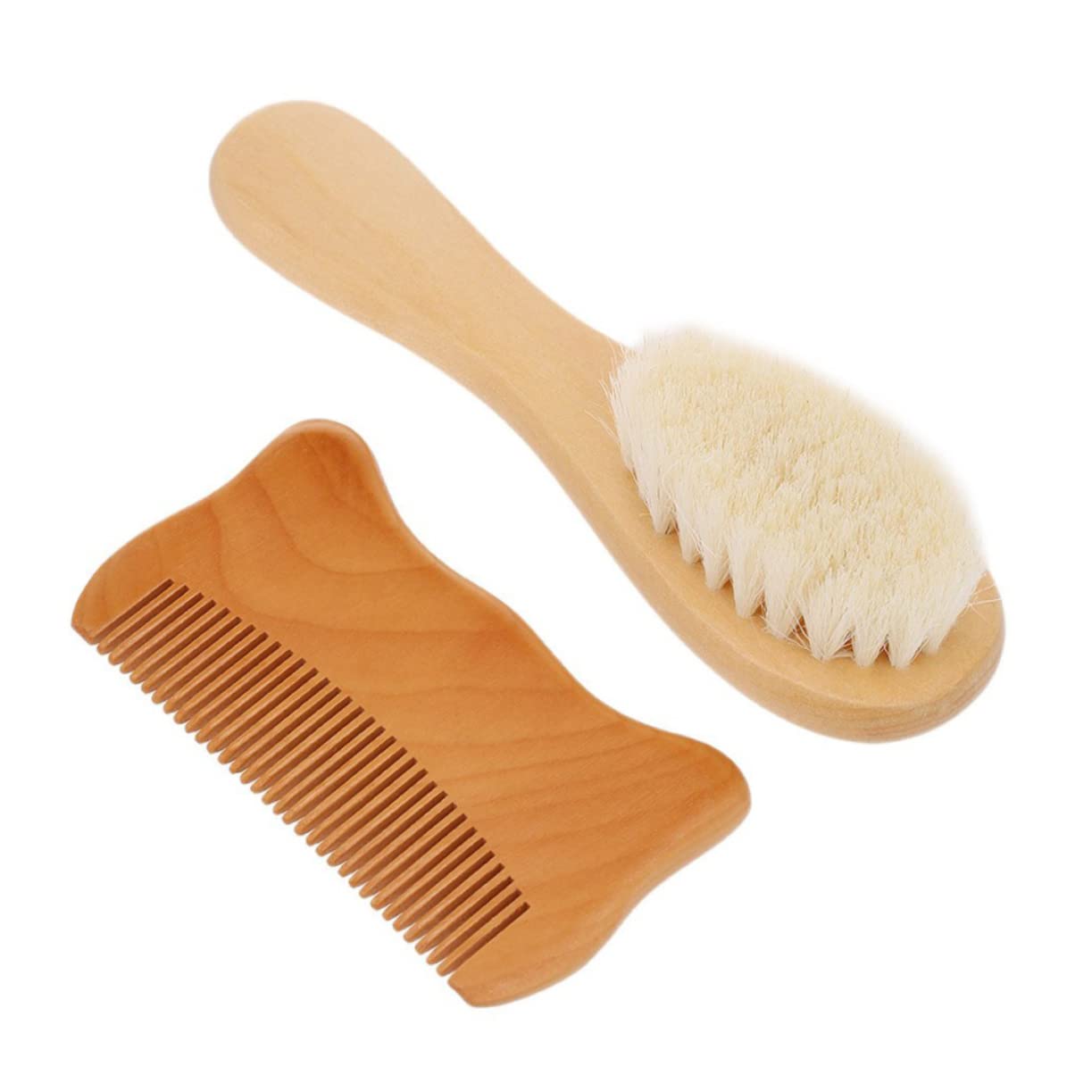 FRCOLOR 6 Piezas Cepillo De Baño Para Bebés Cepillo Para El Cuidado Del Bebé Peines Para El Cabello Para Mujeres Kit De Aseo Para Bebés Niño Pequeño De Madera Soporte Madera Maciza