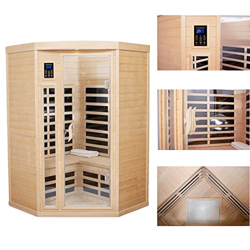 Far Infrared Sauna Low EMF Wooden Sauna for Home, 2 Person Indoor Home Sauna, 1,600watt, Canadian Hemlock, 10 Minutes Pre-Warm up, with Bluetooth, LCD, LED - Image 4