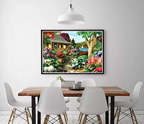 MXJSUA Doe-het-zelf 5D diamantschilderkit, volledig boor, ronde edelsteenparels, kunstschilderwerk voor… - Afbeelding 4