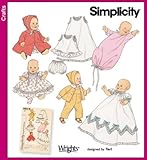 Simplicity 5215 Sew Pattern BABY DOLL CLOTHES 12'-22' Reborn SIMPLICITY ARCHIVES
